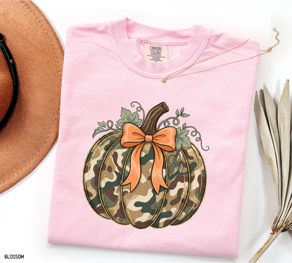 Camo Pumpkin Adult Comfort Colors T-Shirt