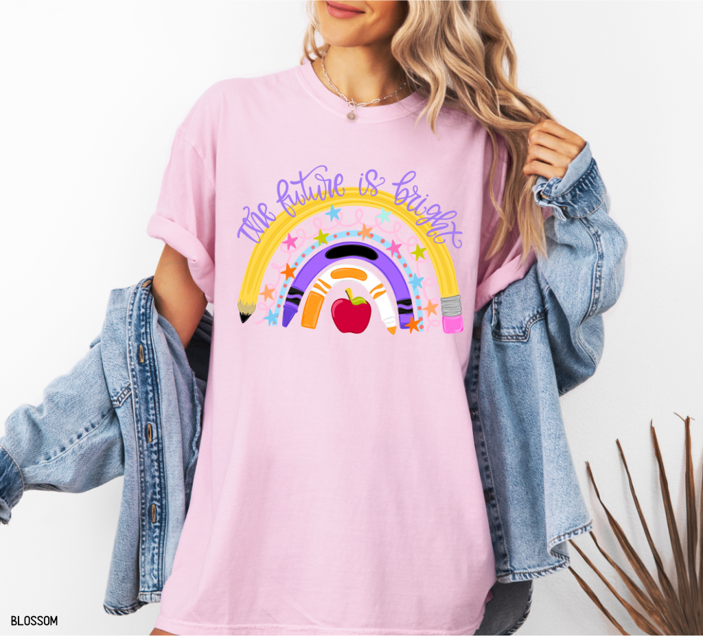 The Future is Bright Teacher Adult Comfort Colors T-Shirt