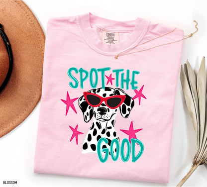 Spot The Good Dalmatian Adult Comfort Colors T-Shirt