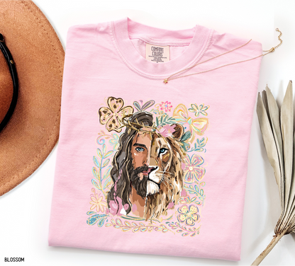 Jesus Lion of Judah Adult Comfort Colors T-Shirt