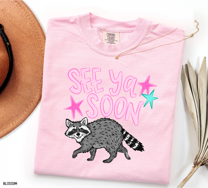 See Ya Soon Racoon Adult Comfort Colors T-Shirt