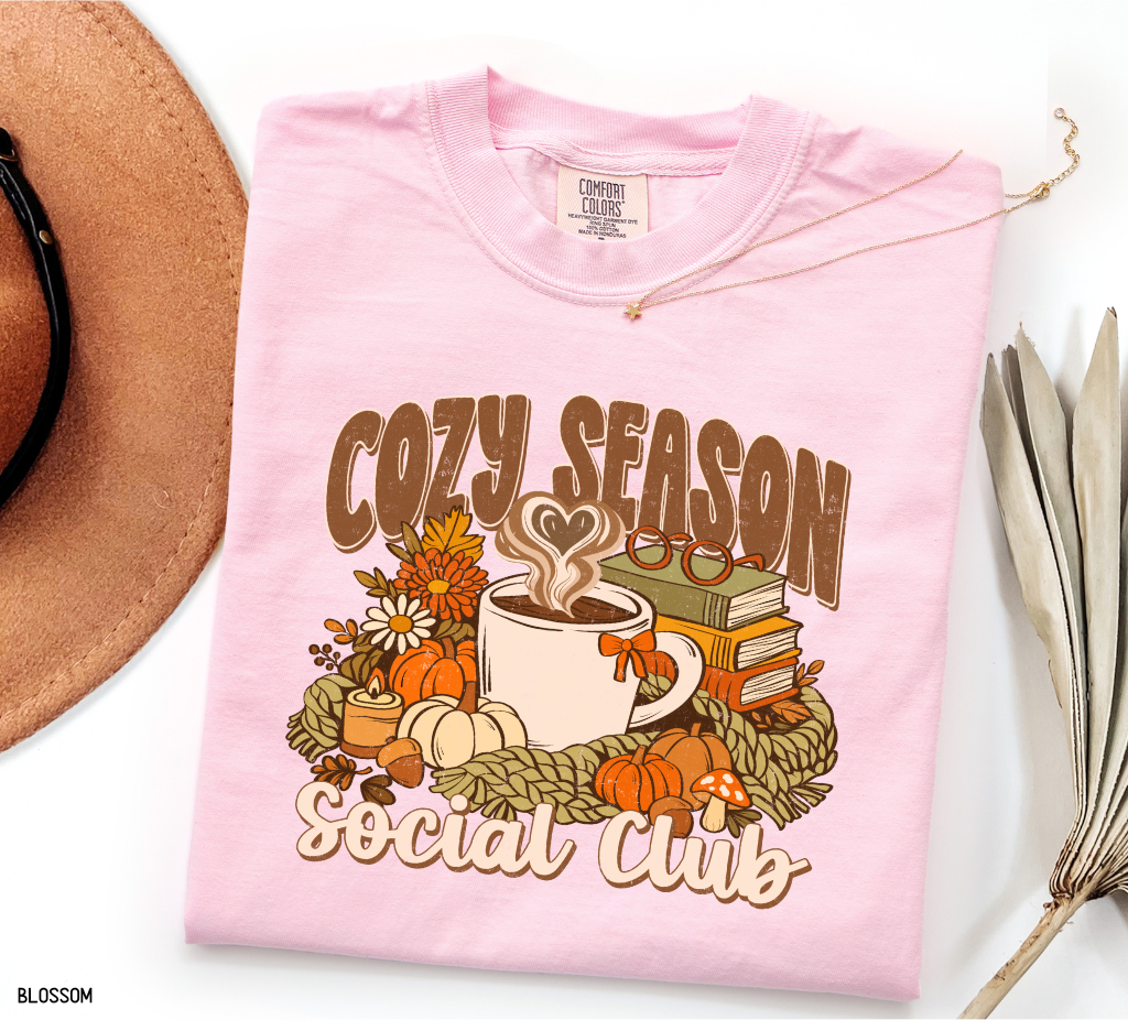 Cozy Season Social Club Adult Comfort Colors T-Shirt