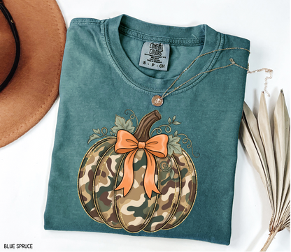 Camo Pumpkin Adult Comfort Colors T-Shirt