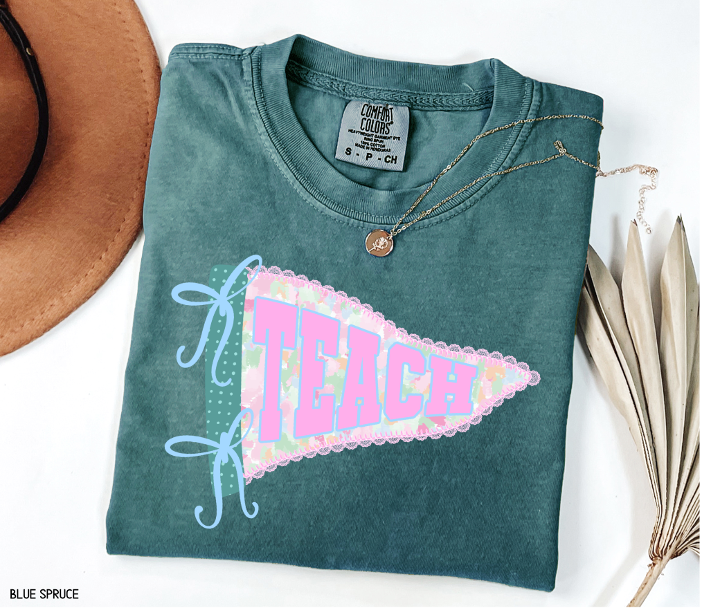 Teach Pennant Adult Comfort Colors T-Shirt