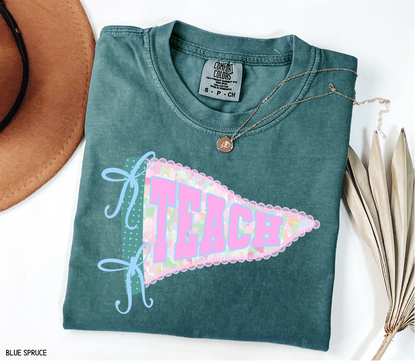 Teach Pennant Adult Comfort Colors T-Shirt