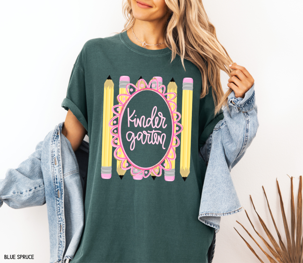 Pencil Grade Level Teacher Comfort Colors T-Shirt