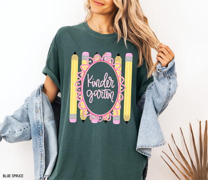 Pencil Grade Level Teacher Comfort Colors T-Shirt