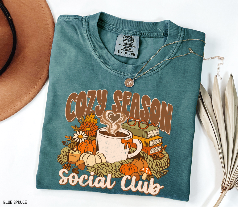 Cozy Season Social Club Adult Comfort Colors T-Shirt