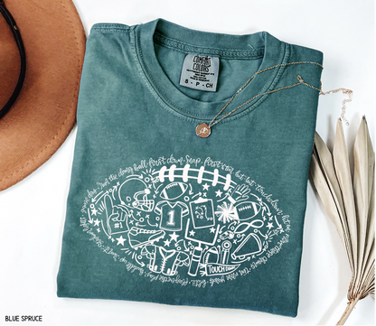 Football Adult Comfort Colors T-Shirt