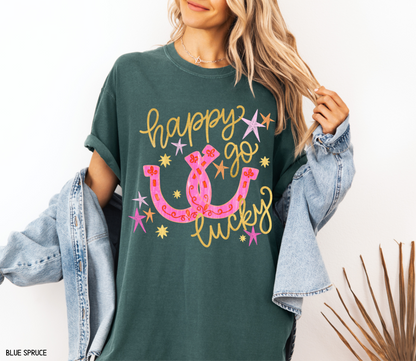 Happy Go Lucky Adult Comfort Colors T-Shirt