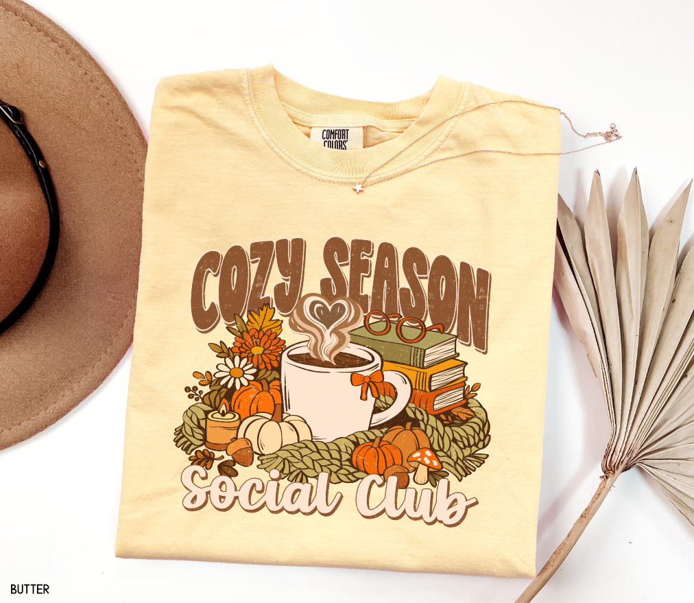 Cozy Season Social Club Adult Comfort Colors T-Shirt