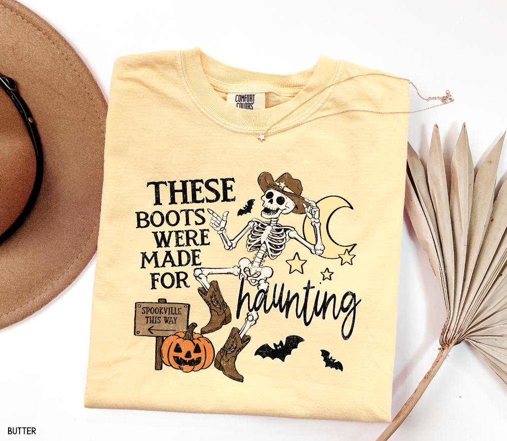These Boots Were Made for Haunting Adult Comfort Colors T-Shirt