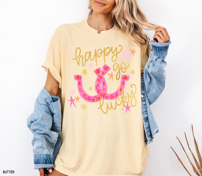 Happy Go Lucky Adult Comfort Colors T-Shirt