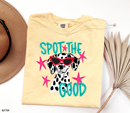 Spot The Good Dalmatian Adult Comfort Colors T-Shirt