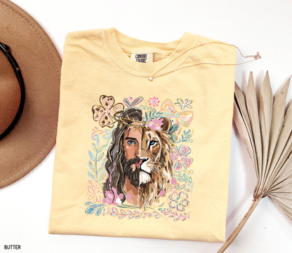 Jesus Lion of Judah Adult Comfort Colors T-Shirt