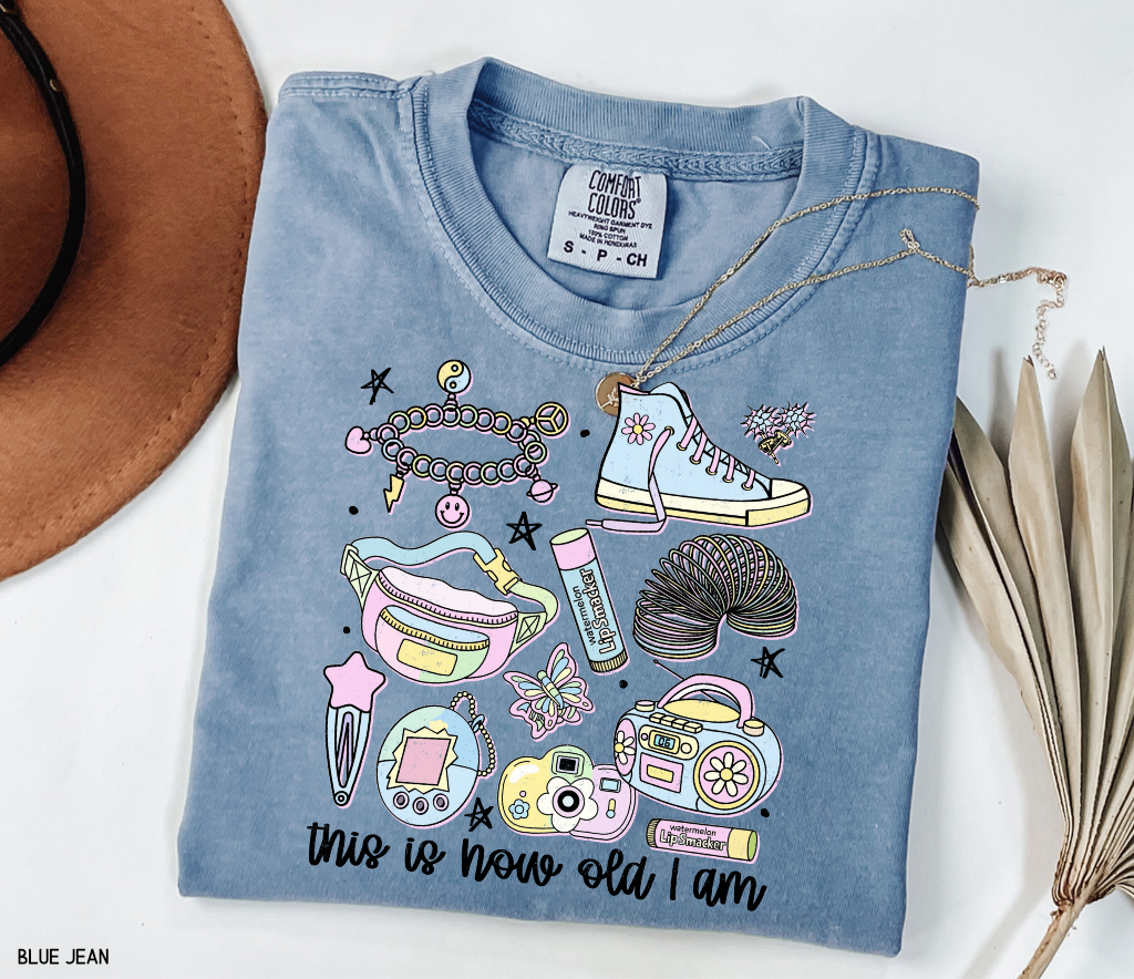 This is How Old I Am Adult Comfort Colors T-Shirt