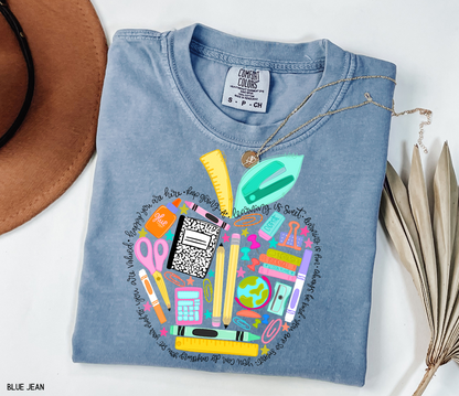 Teacher Supplies Adult Comfort Colors T-Shirt