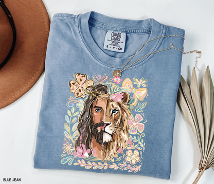 Jesus Lion of Judah Adult Comfort Colors T-Shirt