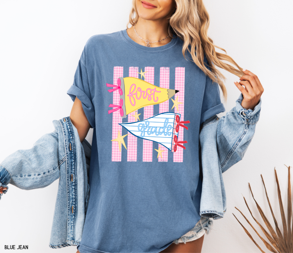 Pennant Grade Level Teacher Comfort Colors T-Shirt