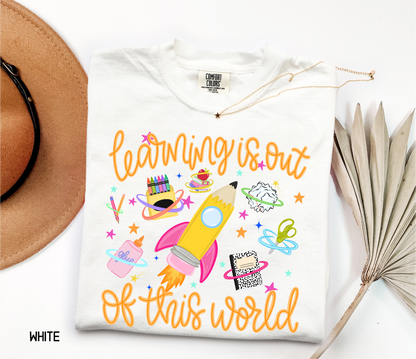 Learning is Out of This World Adult Comfort Colors T-Shirt