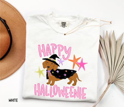 Happy Halloweenie Dachshund Adult Comfort Colors T-Shirt