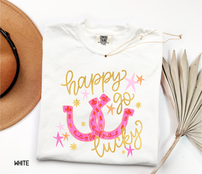 Happy Go Lucky Adult Comfort Colors T-Shirt