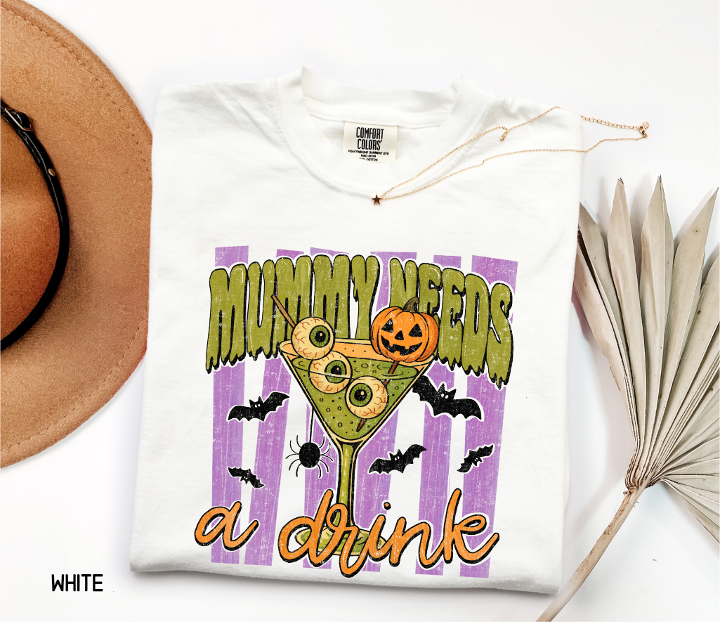Mummy Needs a Drink Adult Comfort Colors T-Shirt