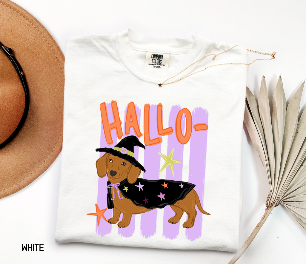 Dachshund Halloween Adult Comfort Colors T-Shirt