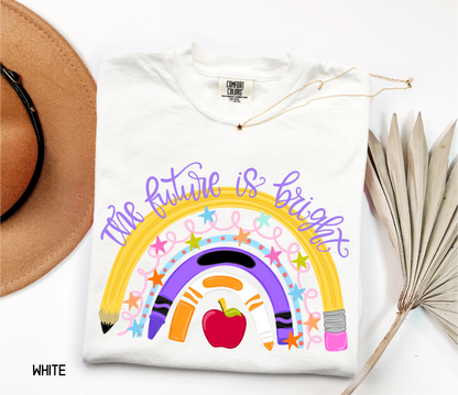 The Future is Bright Teacher Adult Comfort Colors T-Shirt