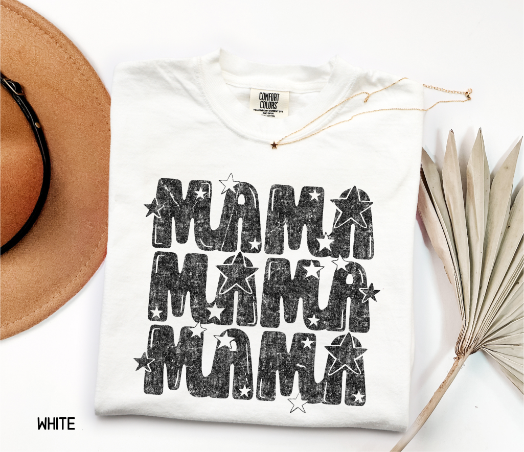Mama with Stars Adult Comfort Colors T-Shirt