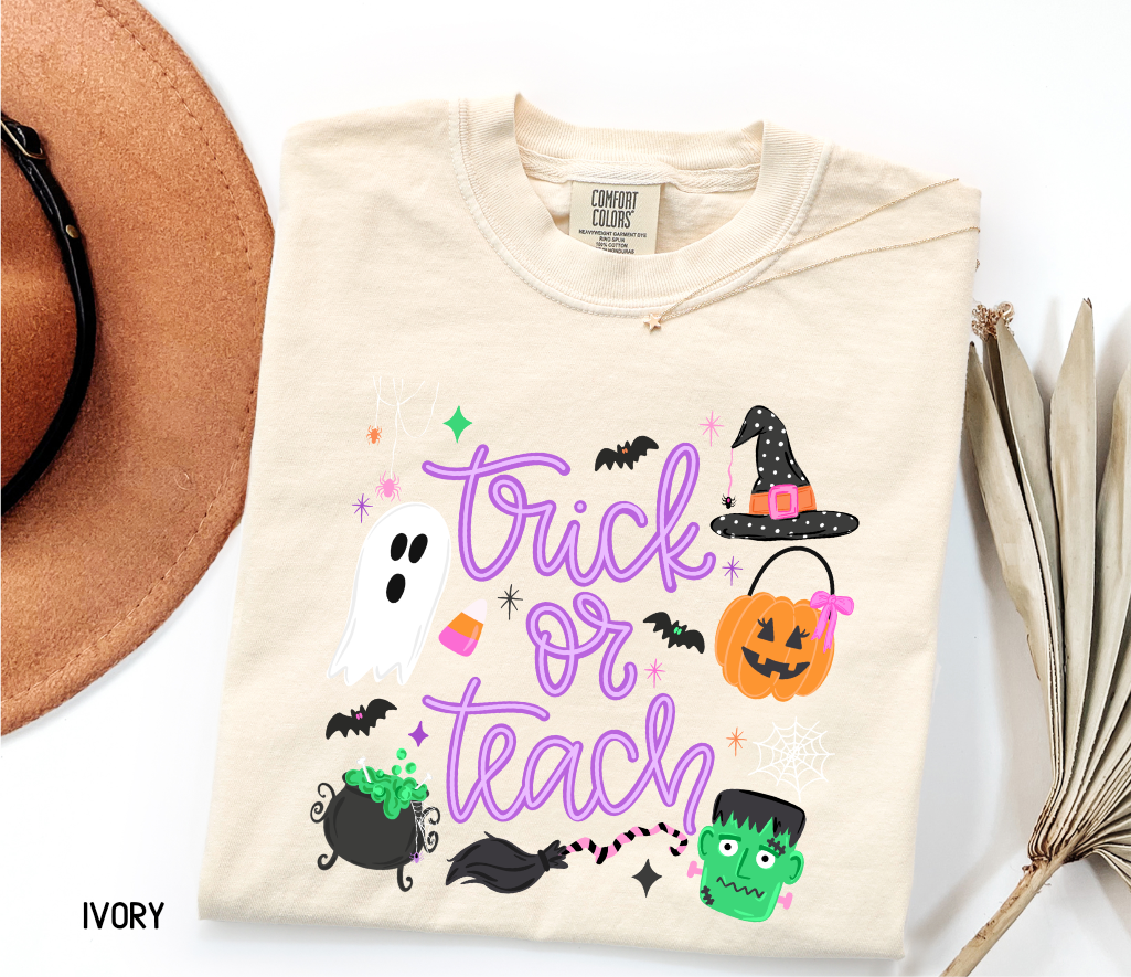 Trick or Teach Adult Comfort Colors T-Shirt