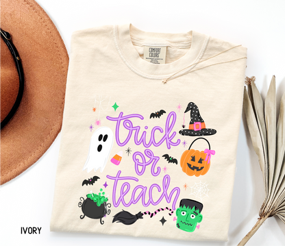 Trick or Teach Adult Comfort Colors T-Shirt