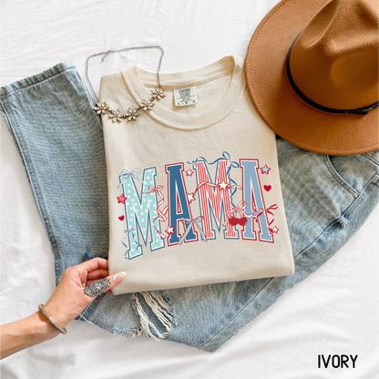 Patriotic Mama Adult Comfort Colors T-Shirt