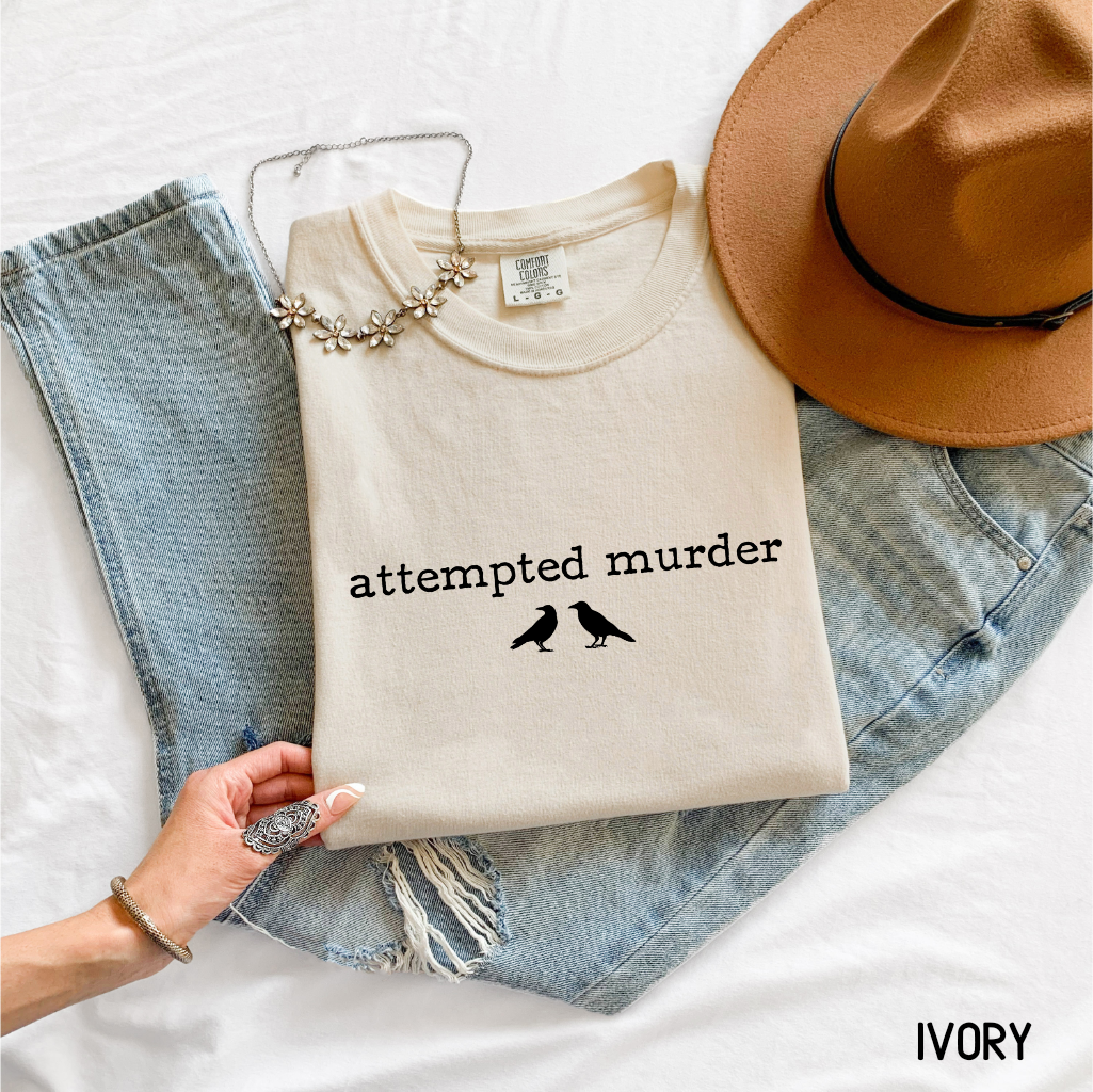 Funny Attempted Murder Comfort Colors Adult T-shirt