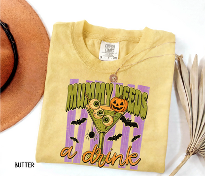 Mummy Needs a Drink Adult Comfort Colors T-Shirt