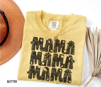 Mama with Stars Adult Comfort Colors T-Shirt