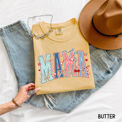 Patriotic Mama Adult Comfort Colors T-Shirt