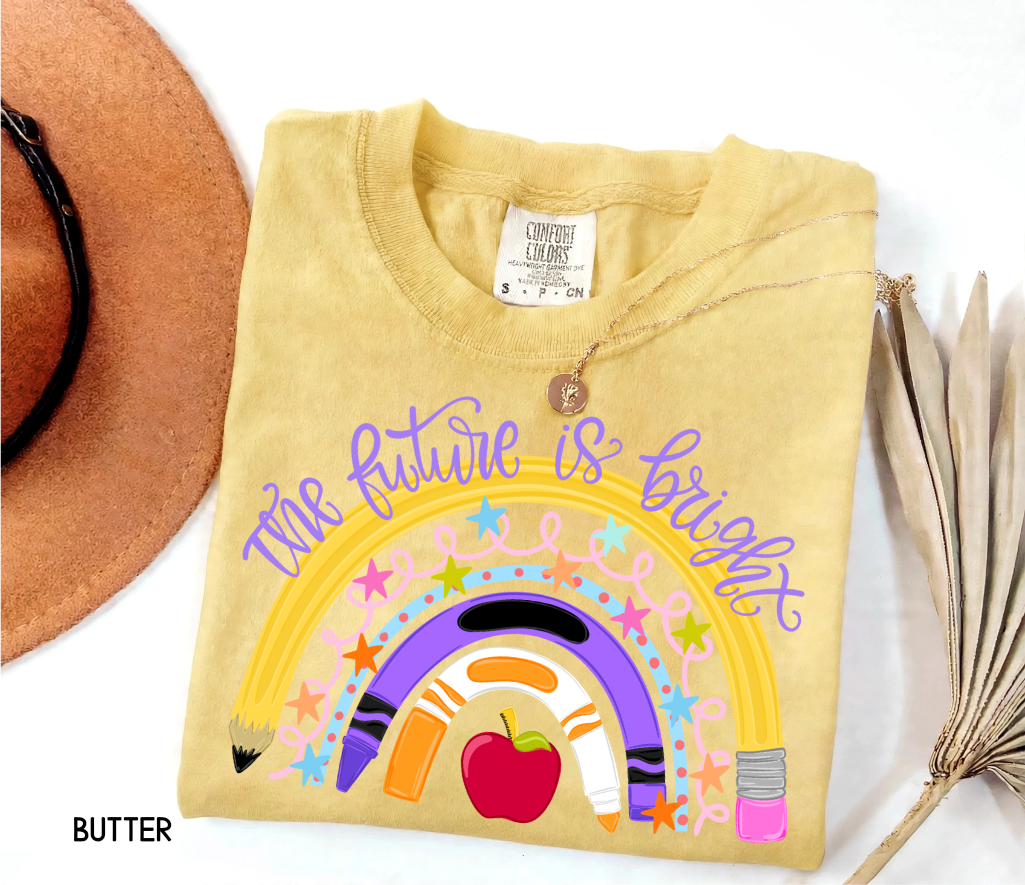 The Future is Bright Teacher Adult Comfort Colors T-Shirt