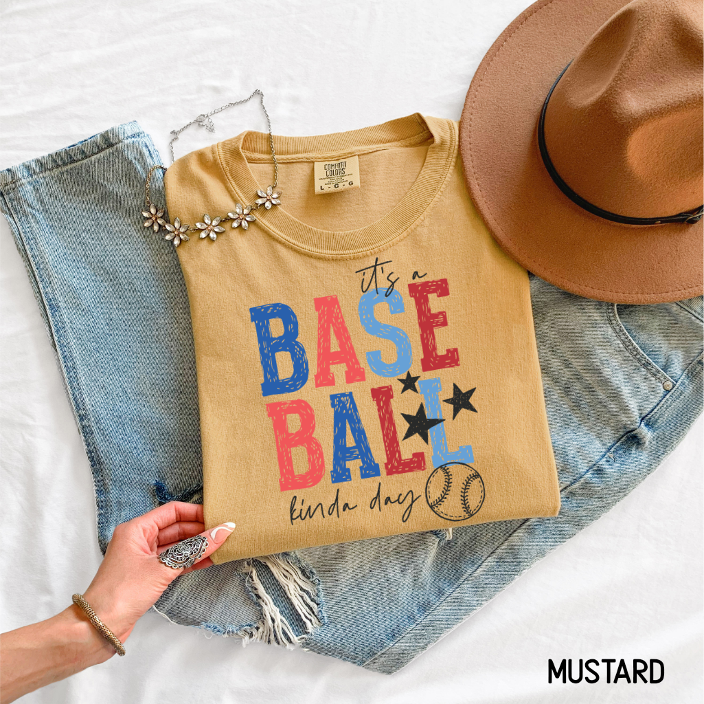 It's a Baseball Kinda Day Comfort Colors Adult T-Shirt