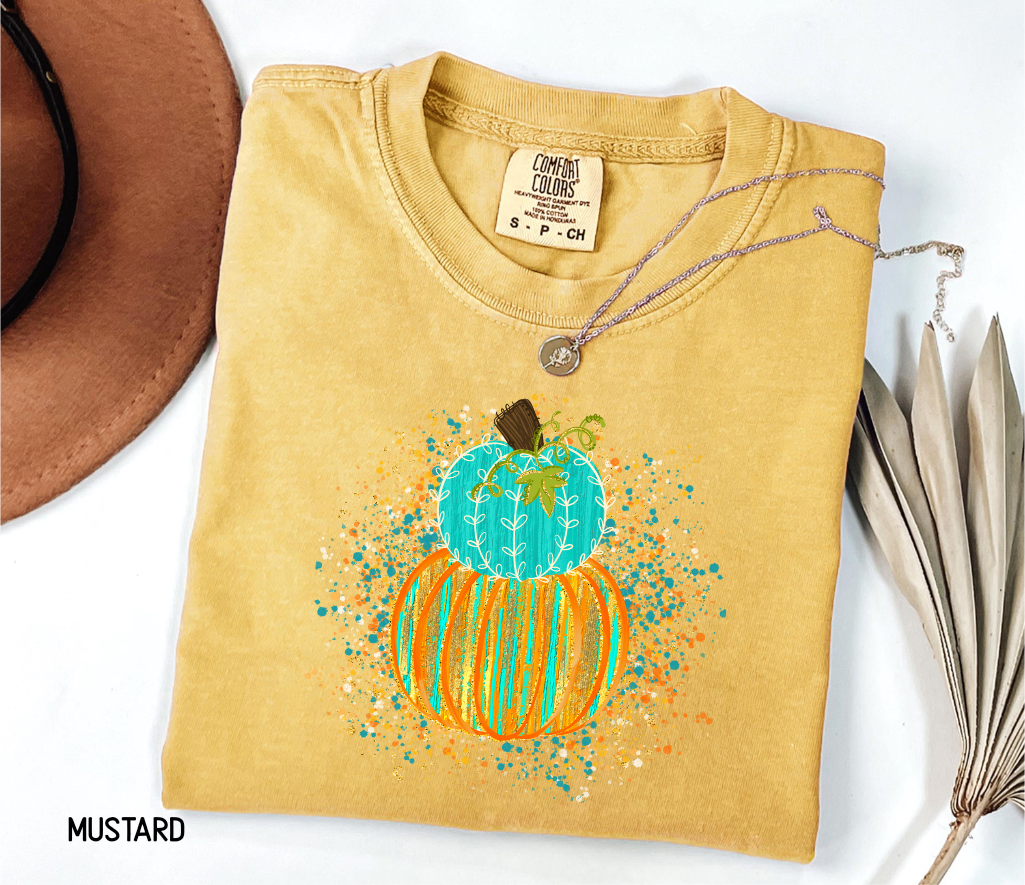 Colorful Pumpkin Adult Comfort Colors T-Shirt