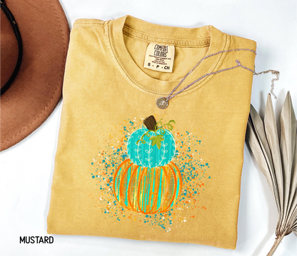 Colorful Pumpkin Adult Comfort Colors T-Shirt