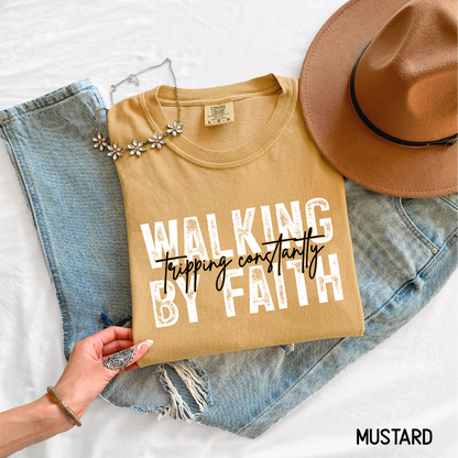 Walking By Faith Adult Comfort Colors T-Shirt
