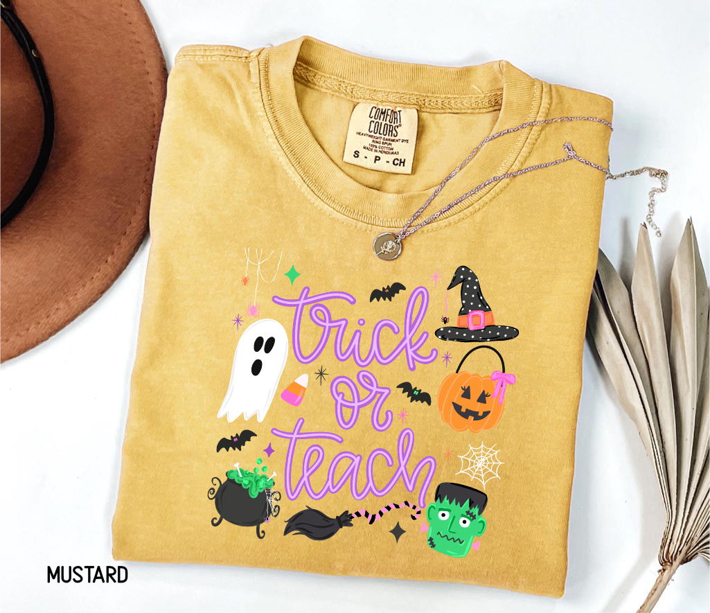 Trick or Teach Adult Comfort Colors T-Shirt