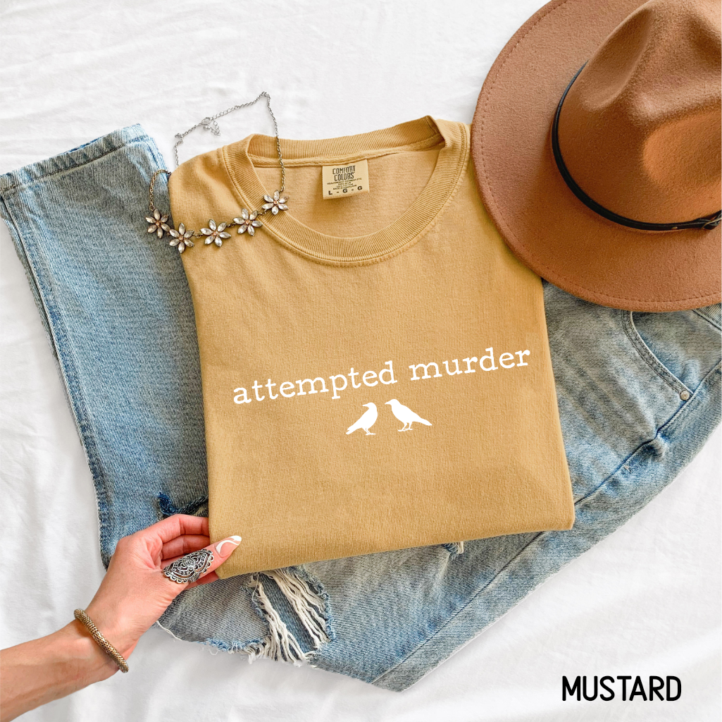 Funny Attempted Murder Comfort Colors Adult T-shirt