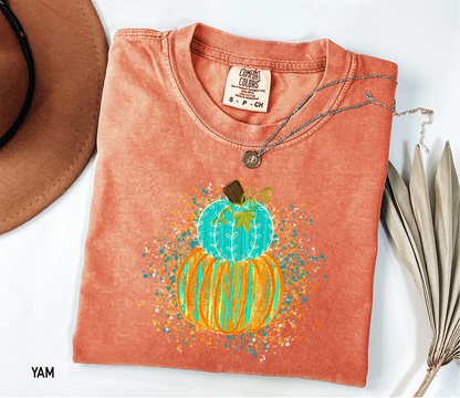 Colorful Pumpkin Adult Comfort Colors T-Shirt