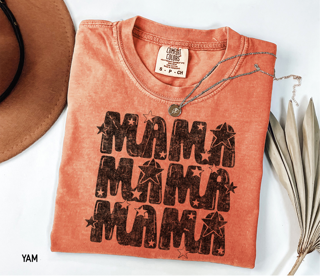 Mama with Stars Adult Comfort Colors T-Shirt
