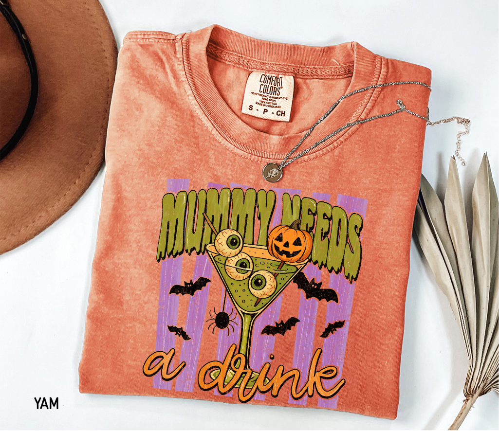 Mummy Needs a Drink Adult Comfort Colors T-Shirt
