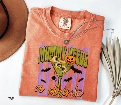 Mummy Needs a Drink Adult Comfort Colors T-Shirt