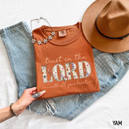 Trust in the Lord with All Your Heart Adult Comfort Colors T-Shirt