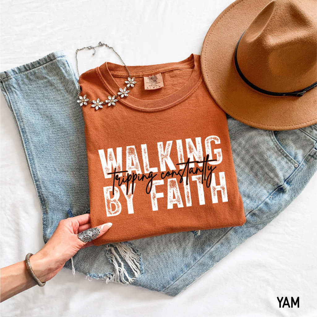 Walking By Faith Adult Comfort Colors T-Shirt